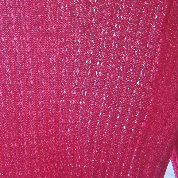 Free People H2O Crewneck Pullover Lightweight Sweater Hibiscus Highlight Size S - Picture 10 of 14